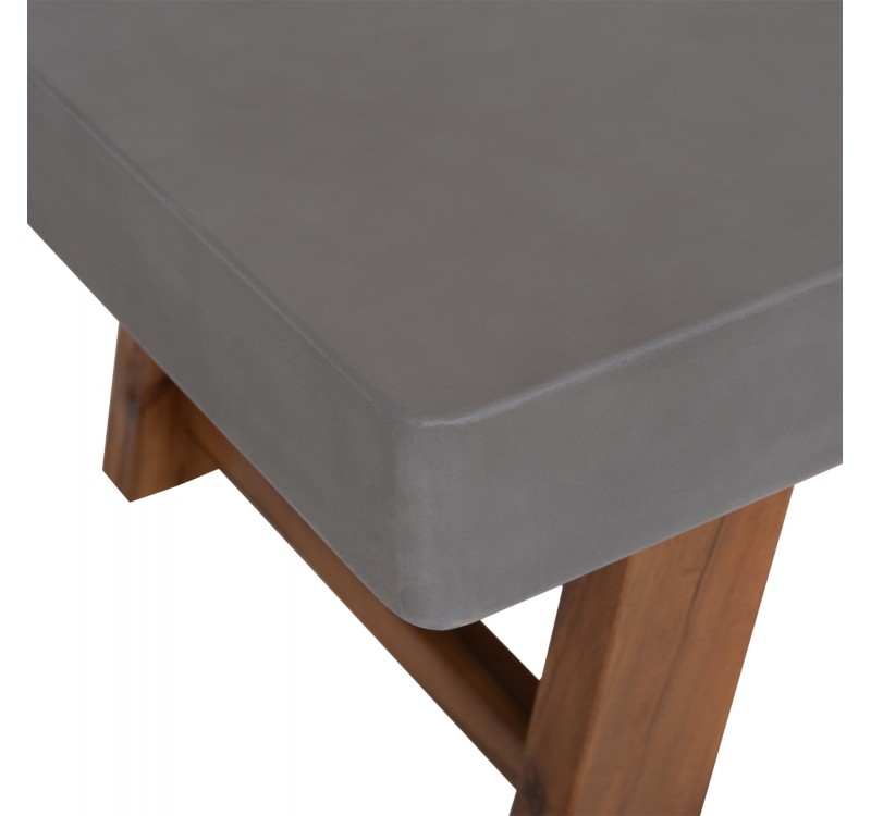 ΤΡΑΠΕΖΙ ΜΕΣΗΣ FIBER CEMENT & ΞΥΛΟ ΑΚΑΚΙΑΣ MAEVE HM6595.01 ΓΚΡΙ 130x70x46Υεκ.