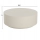ΤΡΑΠΕΖΙ ΜΕΣΗΣ ΣΤΡΟΓΓΥΛΟ KYOKO HM6579.02 ΜΠΕΖ FIBER CEMENT Φ90x34Υεκ.