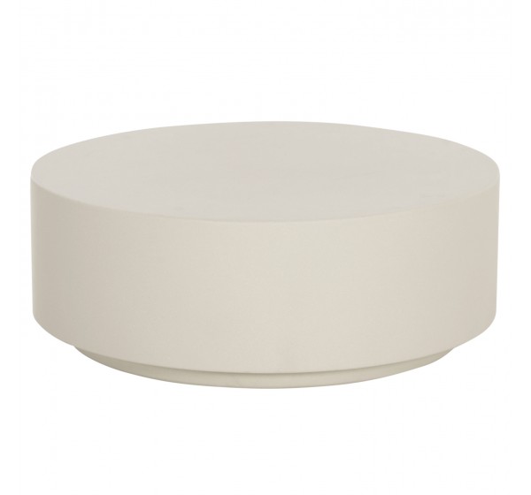 ΤΡΑΠΕΖΙ ΜΕΣΗΣ ΣΤΡΟΓΓΥΛΟ KYOKO HM6579.02 ΜΠΕΖ FIBER CEMENT Φ90x34Υεκ.