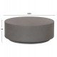 ΤΡΑΠΕΖΙ ΜΕΣΗΣ ΣΤΡΟΓΓΥΛΟ KYOKO HM6579.01 ΓΚΡΙ FIBER CEMENT Φ90x30Υεκ.