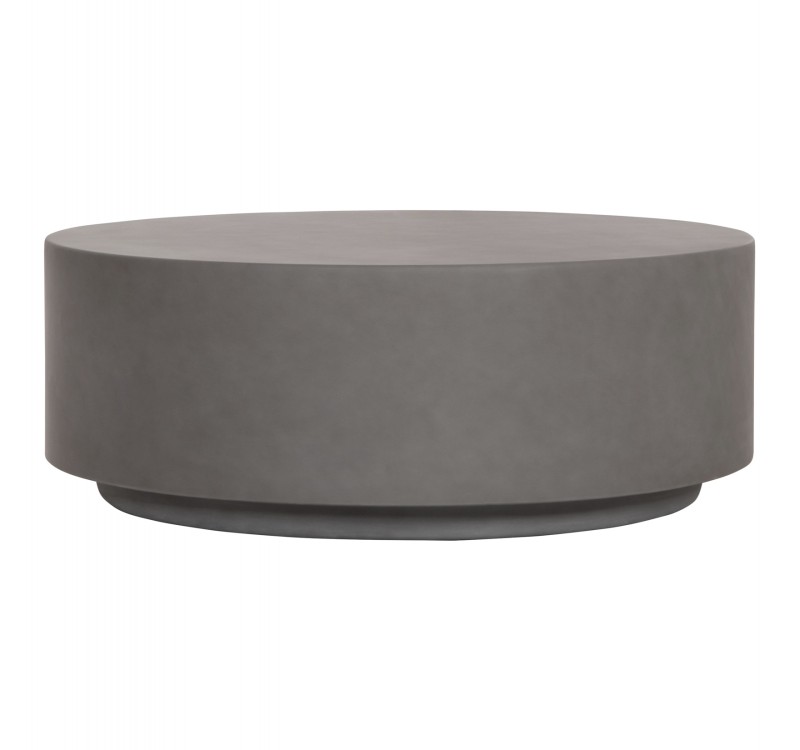 ΤΡΑΠΕΖΙ ΜΕΣΗΣ ΣΤΡΟΓΓΥΛΟ KYOKO HM6579.01 ΓΚΡΙ FIBER CEMENT Φ90x30Υεκ.