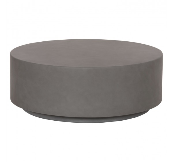 ΤΡΑΠΕΖΙ ΜΕΣΗΣ ΣΤΡΟΓΓΥΛΟ KYOKO HM6579.01 ΓΚΡΙ FIBER CEMENT Φ90x30Υεκ.