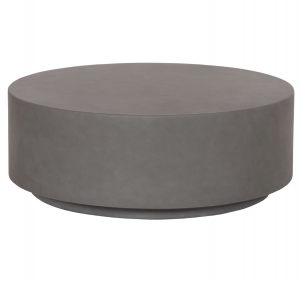 ΤΡΑΠΕΖΙ ΜΕΣΗΣ FIBER CEMENT ΣΤΡΟΓΓΥΛΟ KYOKO HM6579.01 ΓΚΡΙ Φ90x30Υεκ.