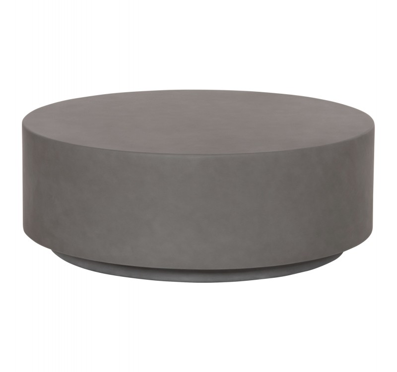 ΤΡΑΠΕΖΙ ΜΕΣΗΣ ΣΤΡΟΓΓΥΛΟ KYOKO HM6579.01 ΓΚΡΙ FIBER CEMENT Φ90x30Υεκ.