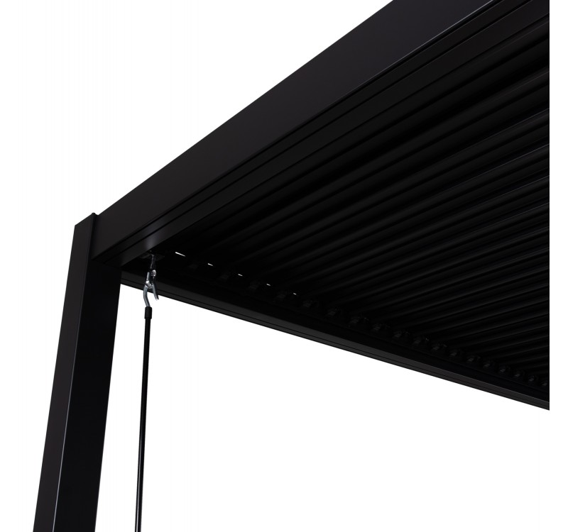 ΒΙΟΚΛΙΜΑΤΙΚΗ ΠΕΡΓΚΟΛΑ ΑΛΟΥΜΙΝΙΟΥ PREMIUM FRANIO HM6609.01 ΜΑΥΡΟ 300x300x240Υ
