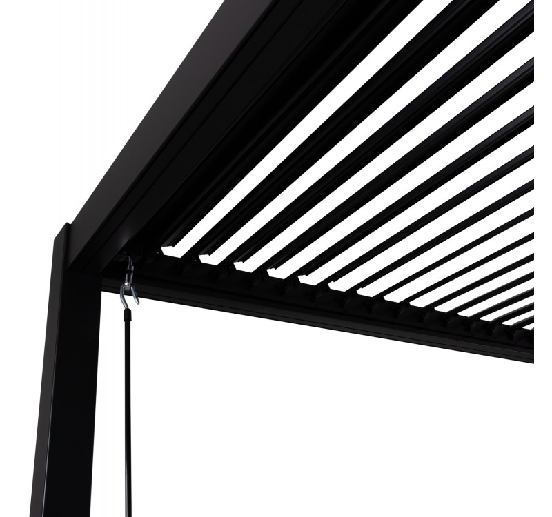 ΒΙΟΚΛΙΜΑΤΙΚΗ ΠΕΡΓΚΟΛΑ ΑΛΟΥΜΙΝΙΟΥ PREMIUM FRANIO HM6609.01 ΜΑΥΡΟ 300x300x240Υ
