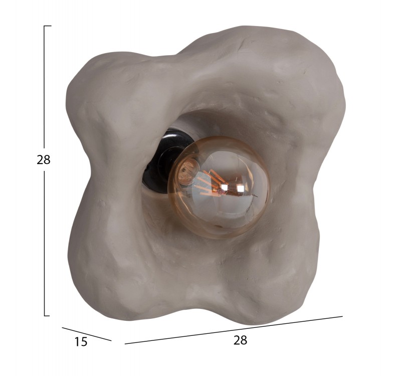 ΕΠΙΤΟΙΧΙΟ ΦΩΤΙΣΤΙΚΟ LUXON HM4701.03M FIBER CEMENT ΣΕ ΓΚΡΙ 28x15x28Υεκ.