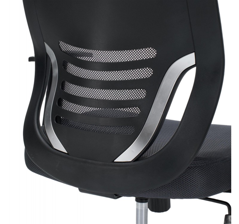 ΚΑΡΕΚΛΑ ΓΡΑΦΕΙΟΥ BRIEF HM1206.02 ΓΚΡΙ MESH--ΒΑΣΗ ΧΡΩΜΙΟΥ 63x64x122Υεκ.