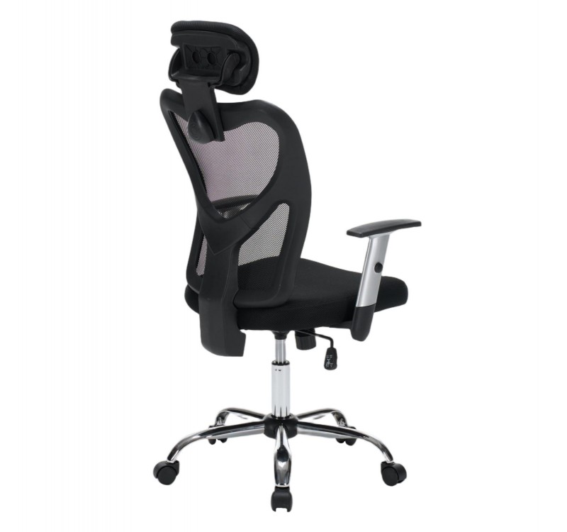 ΚΑΡΕΚΛΑ ΓΡΑΦΕΙΟΥ CUORE HM1207.01 ΜΑΥΡΟΣ ΣΚΕΛΕΤΟΣ-ΜΑΥΡΟ MESH 63x61x125Υεκ