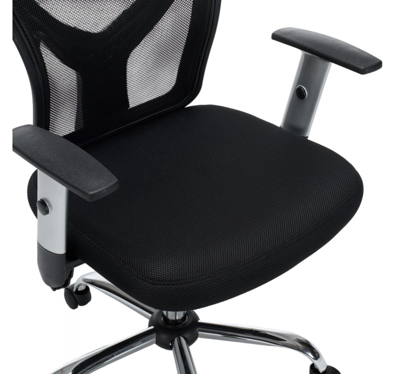 ΚΑΡΕΚΛΑ ΓΡΑΦΕΙΟΥ CUORE HM1207.01 ΜΑΥΡΟΣ ΣΚΕΛΕΤΟΣ-ΜΑΥΡΟ MESH 63x61x125Υεκ