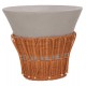ΤΡΑΠΕΖΙ ΣΑΛΟΝΙΟΥ PERRAL HM18164.03L FIBER CEMENT ΓΚΡΙ-ΦΥΣΙΚΟ RATTAN--Φ55x45Υεκ