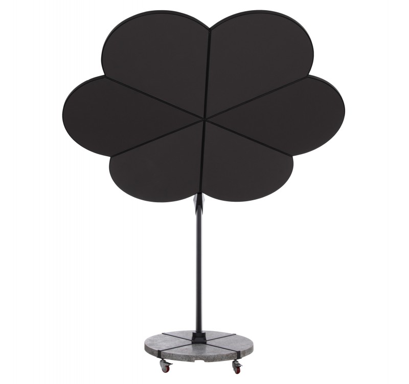 ΟΜΠΡΕΛΑ ΜΕ ΒΑΣΗ ΣΕΙΡΑ CANNOPY (flower) HM21286.01 ΑΛΟΥΜΙΝΙΟ-ΓΡΑΝΙΤΗΣ-ΜΟΛΥΒΙ ΧΡΩΜΑ 2,38x2,2μ