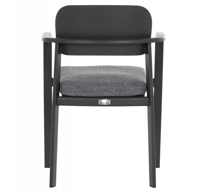 ΠΟΛΥΘΡΟΝΑ ΤΡΑΠΕΖΑΡΙΑΣ ELARA HM6414.01 ΓΚΡΙ ΑΛΟΥΜΙΝΙΟ-OLEFIN--ΞΥΛΟ TEAK 56x62x78Υεκ.