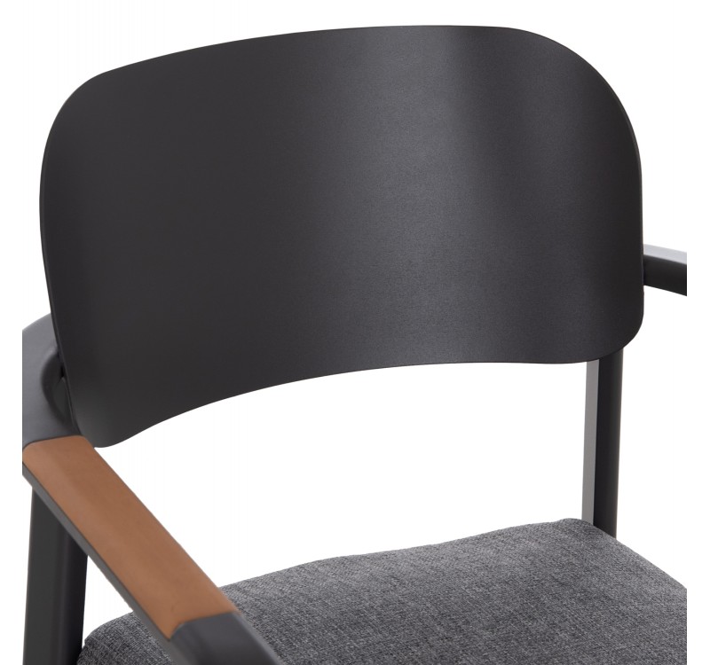 ΠΟΛΥΘΡΟΝΑ ΤΡΑΠΕΖΑΡΙΑΣ ELARA HM6414.01 ΓΚΡΙ ΑΛΟΥΜΙΝΙΟ-OLEFIN--ΞΥΛΟ TEAK 56x62x78Υεκ.