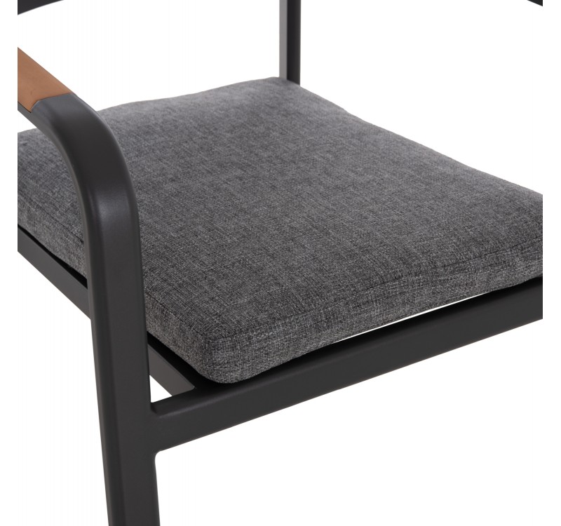 ΠΟΛΥΘΡΟΝΑ ΤΡΑΠΕΖΑΡΙΑΣ ELARA HM6414.01 ΓΚΡΙ ΑΛΟΥΜΙΝΙΟ-OLEFIN--ΞΥΛΟ TEAK 56x62x78Υεκ.