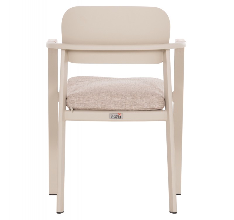 ΠΟΛΥΘΡΟΝΑ ΤΡΑΠΕΖΑΡΙΑΣ ELARA HM6414.05 ΜΠΕΖ ΑΛΟΥΜΙΝΙΟ-OLEFIN--ΞΥΛΟ TEAK 56x62x78Υεκ.