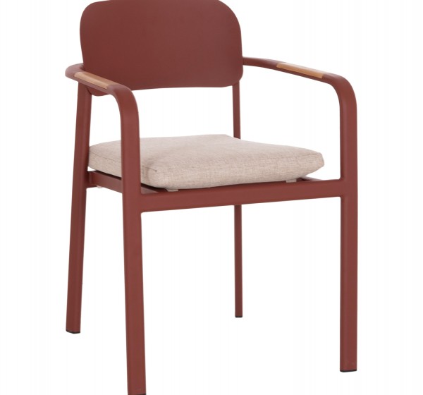 ΠΟΛΥΘΡΟΝΑ ΤΡΑΠΕΖΑΡΙΑΣ ELARA HM6414.07 ΚΕΡΑΜΙΔΙ ΑΛΟΥΜΙΝΙΟ-ΜΠΕΖ OLEFIN--TEAK 56x62x78Υεκ