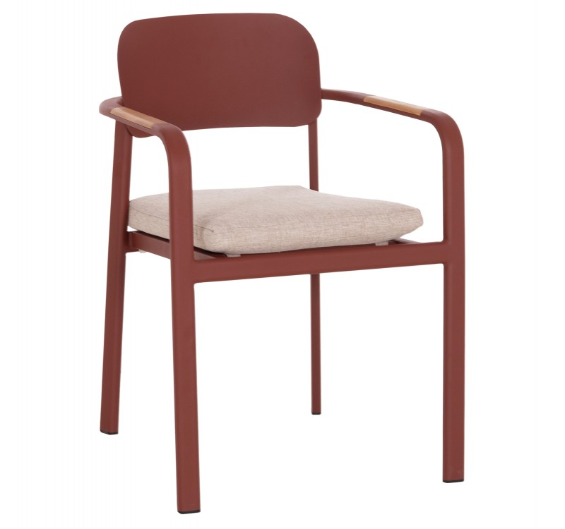 ΠΟΛΥΘΡΟΝΑ ΤΡΑΠΕΖΑΡΙΑΣ ELARA HM6414.07 ΚΕΡΑΜΙΔΙ ΑΛΟΥΜΙΝΙΟ-ΜΠΕΖ OLEFIN--TEAK 56x62x78Υεκ