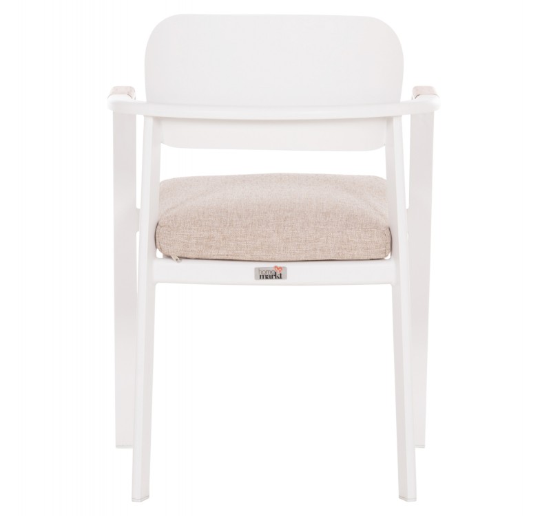 ΠΟΛΥΘΡΟΝΑ ΤΡΑΠΕΖΑΡΙΑΣ ELARA HM6414.02 ΛΕΥΚΟ ΑΛΟΥΜΙΝΙΟ-ΜΠΕΖ OLEFIN--TEAK 56x62x78Υεκ