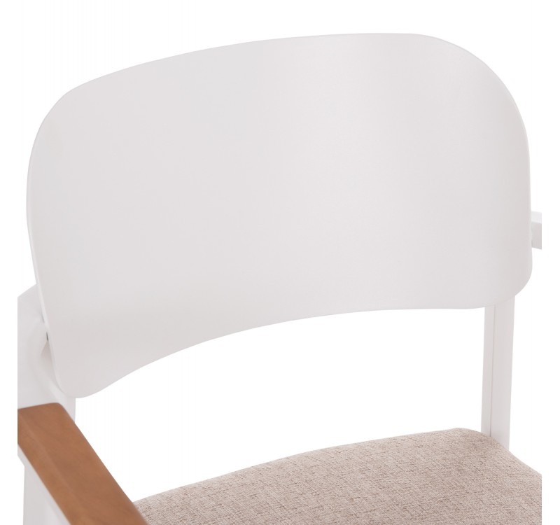 ΠΟΛΥΘΡΟΝΑ ΤΡΑΠΕΖΑΡΙΑΣ ELARA HM6414.02 ΛΕΥΚΟ ΑΛΟΥΜΙΝΙΟ-ΜΠΕΖ OLEFIN--TEAK 56x62x78Υεκ