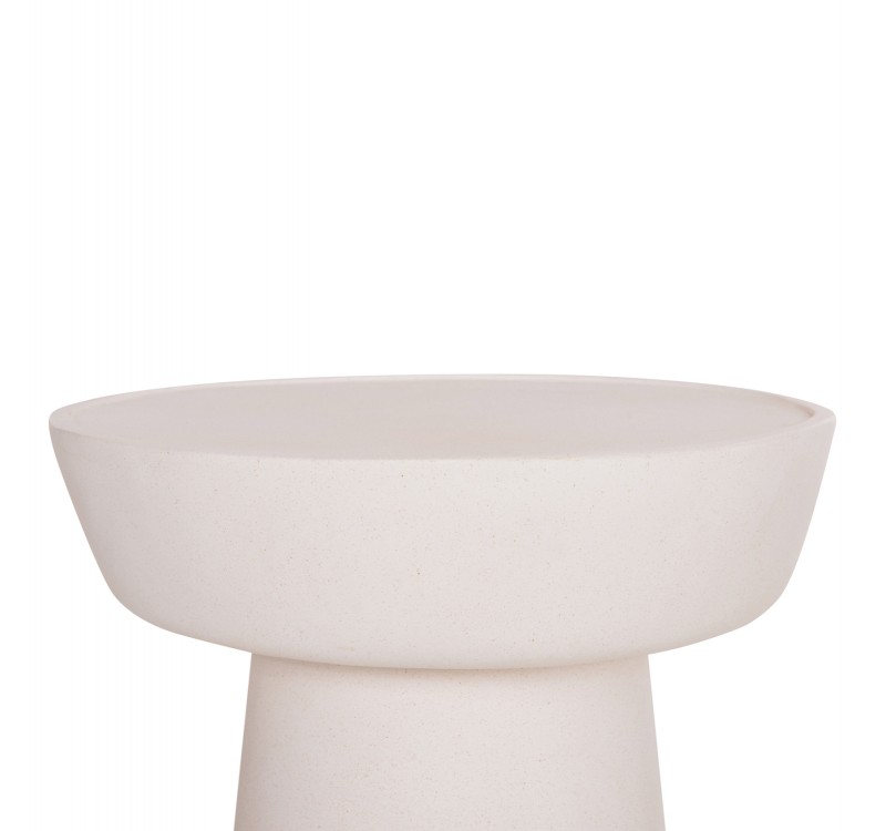 ΤΡΑΠΕΖΙ ΣΑΛΟΝΙΟΥ PIRSON HM18155.02 FIBER CEMENT ΣΕ ΛΕΥΚΟ--Φ60x36Υεκ.