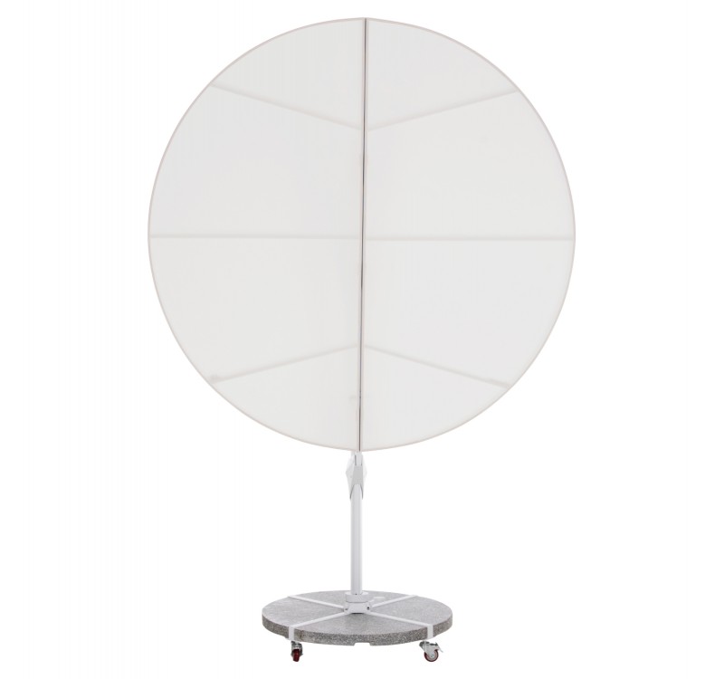 ΟΜΠΡΕΛΑ ΜΕ ΒΑΣΗ ΣΕΙΡΑ CANNOPY HM21285.02 ΑΛΟΥΜΙΝΙΟ & ΓΡΑΝΙΤΗΣ-ΛΕΥΚΟ ΧΡΩΜΑ Φ2,2μ