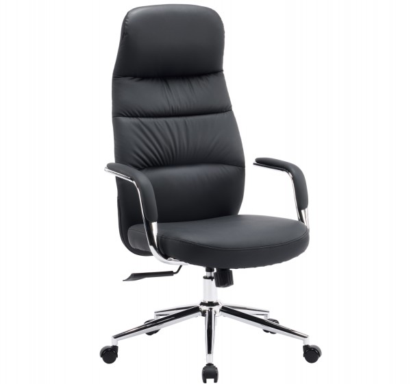 ΚΑΡΕΚΛΑ ΓΡΑΦΕΙΟΥ TEETER HM18355.01 ΜΑΥΡΟ PU ΔΕΡΜΑ--ΒΑΣΗ ΧΡΩΜΙΟΥ 67x66x121Υεκ