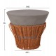 ΤΡΑΠΕΖΙ ΒΟΗΘΗΤΙΚΟ PERRAL HM18164.03S FIBER CEMENT ΓΚΡΙ-ΦΥΣΙΚΟ RATTAN--Φ42x36Υεκ