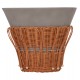 ΤΡΑΠΕΖΙ ΒΟΗΘΗΤΙΚΟ PERRAL HM18164.03S FIBER CEMENT ΓΚΡΙ-ΦΥΣΙΚΟ RATTAN--Φ42x36Υεκ