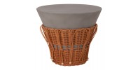 ΤΡΑΠΕΖΙ ΒΟΗΘΗΤΙΚΟ PERRAL HM18164.03S FIBER CEMENT ΓΚΡΙ-ΦΥΣΙΚΟ RATTAN--Φ42x36Υεκ