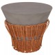 ΤΡΑΠΕΖΙ ΒΟΗΘΗΤΙΚΟ PERRAL HM18164.03S FIBER CEMENT ΓΚΡΙ-ΦΥΣΙΚΟ RATTAN--Φ42x36Υεκ