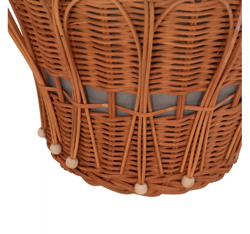 ΤΡΑΠΕΖΙ ΒΟΗΘΗΤΙΚΟ PERRAL HM18164.03S FIBER CEMENT ΓΚΡΙ-ΦΥΣΙΚΟ RATTAN--Φ42x36Υεκ