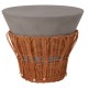 ΤΡΑΠΕΖΙ ΒΟΗΘΗΤΙΚΟ PERRAL HM18164.03S FIBER CEMENT ΓΚΡΙ-ΦΥΣΙΚΟ RATTAN--Φ42x36Υεκ