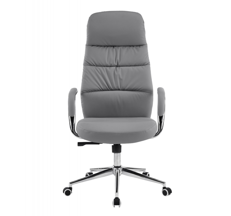 ΚΑΡΕΚΛΑ ΓΡΑΦΕΙΟΥ TEETER HM18355.10 ΓΚΡΙ PU ΔΕΡΜΑ--ΒΑΣΗ ΧΡΩΜΙΟΥ 67x66x121Υεκ
