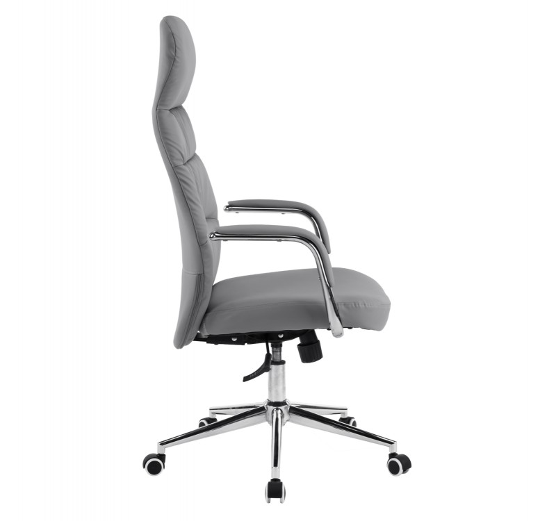 ΚΑΡΕΚΛΑ ΓΡΑΦΕΙΟΥ TEETER HM18355.10 ΓΚΡΙ PU ΔΕΡΜΑ--ΒΑΣΗ ΧΡΩΜΙΟΥ 67x66x121Υεκ