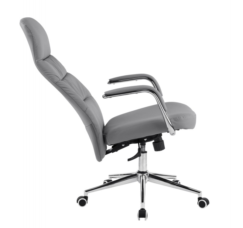 ΚΑΡΕΚΛΑ ΓΡΑΦΕΙΟΥ TEETER HM18355.10 ΓΚΡΙ PU ΔΕΡΜΑ--ΒΑΣΗ ΧΡΩΜΙΟΥ 67x66x121Υεκ