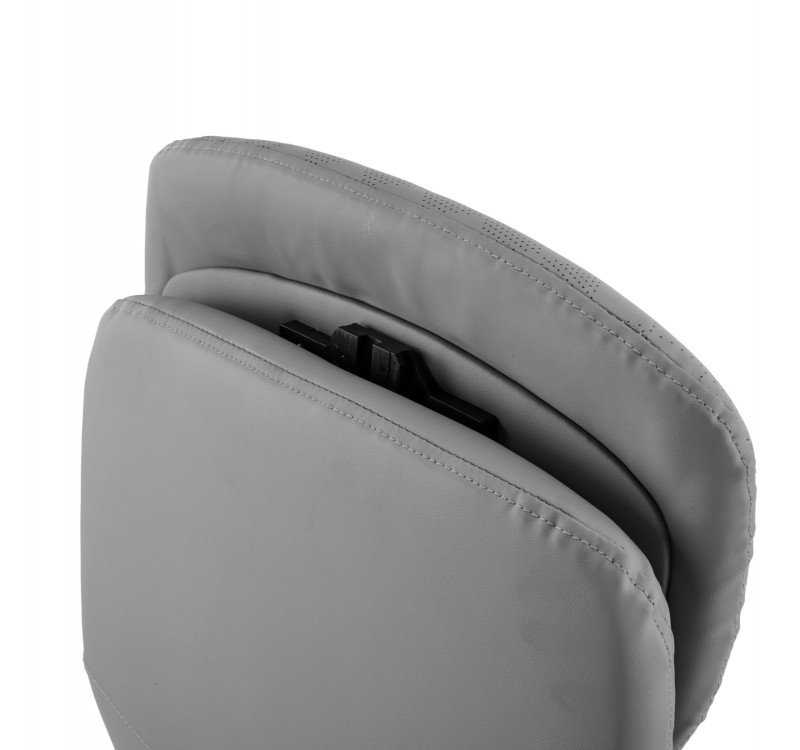 ΚΑΡΕΚΛΑ ΓΡΑΦΕΙΟΥ TEETER HM18355.10 ΓΚΡΙ PU ΔΕΡΜΑ--ΒΑΣΗ ΧΡΩΜΙΟΥ 67x66x121Υεκ