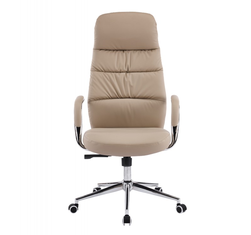 ΚΑΡΕΚΛΑ ΓΡΑΦΕΙΟΥ TEETER HM18355.02 ΜΠΕΖ PU ΔΕΡΜΑ--ΒΑΣΗ ΧΡΩΜΙΟΥ 67x66x121Υεκ