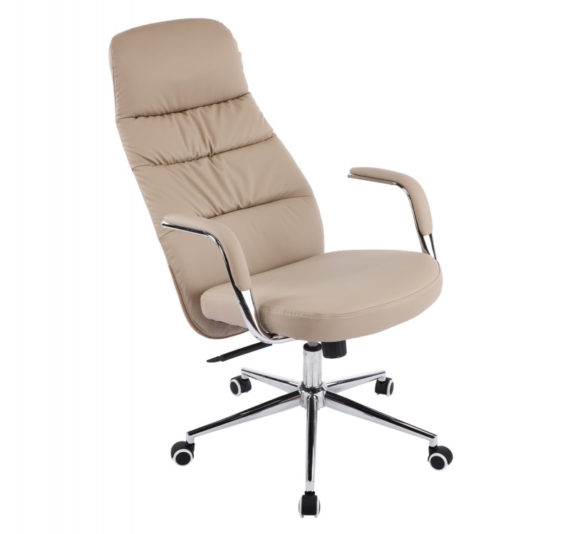 ΚΑΡΕΚΛΑ ΓΡΑΦΕΙΟΥ TEETER HM18355.02 ΜΠΕΖ PU ΔΕΡΜΑ--ΒΑΣΗ ΧΡΩΜΙΟΥ 67x66x121Υεκ