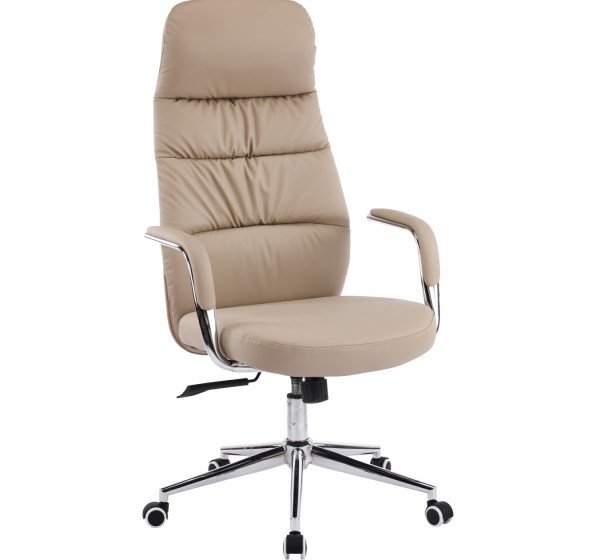 ΚΑΡΕΚΛΑ ΓΡΑΦΕΙΟΥ TEETER HM18355.02 ΜΠΕΖ PU ΔΕΡΜΑ--ΒΑΣΗ ΧΡΩΜΙΟΥ 67x66x121Υεκ