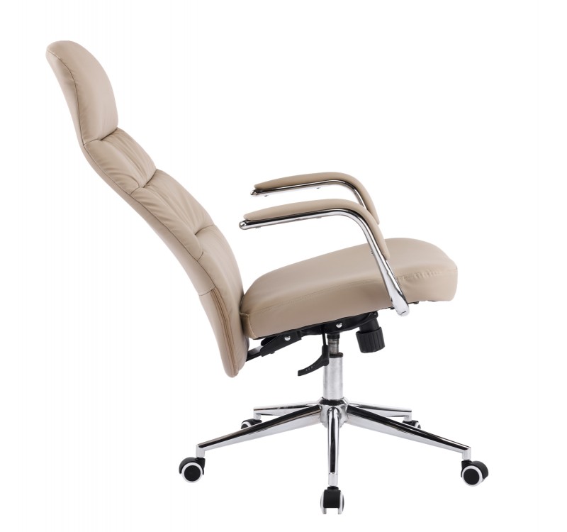 ΚΑΡΕΚΛΑ ΓΡΑΦΕΙΟΥ TEETER HM18355.02 ΜΠΕΖ PU ΔΕΡΜΑ--ΒΑΣΗ ΧΡΩΜΙΟΥ 67x66x121Υεκ