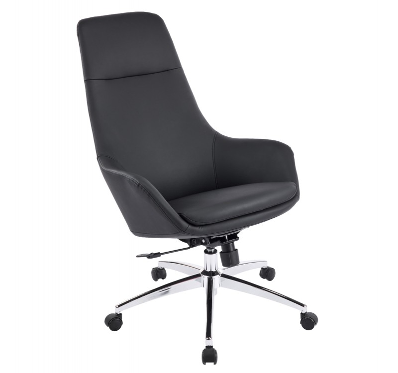 ΚΑΡΕΚΛΑ ΓΡΑΦΕΙΟΥ BEKKER HM18359.01 ΜΑΥΡΟ PU ΔΕΡΜΑ--ΒΑΣΗ ΧΡΩΜΙΟΥ 67x67x126Υεκ