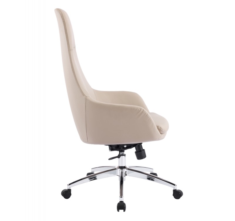 ΚΑΡΕΚΛΑ ΓΡΑΦΕΙΟΥ BEKKER HM18359.02 ΜΠΕΖ PU ΔΕΡΜΑ--ΒΑΣΗ ΧΡΩΜΙΟΥ 67x67x126Υεκ