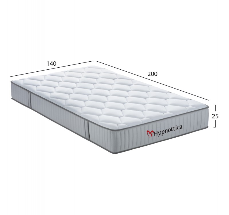 ΣΤΡΩΜΑ ΔΙΠΛΟ HYPNOTTICA HM748.04 POCKET SPRINGS--ΛΕΥΚΟ 140x200x25Υεκ.