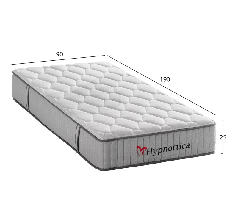 ΣΤΡΩΜΑ ΜΟΝΟ HYPNOTTICA HM748.01 POCKET SPRINGS--ΛΕΥΚΟ (ROLL-PACKING) 90x190x25Υεκ.