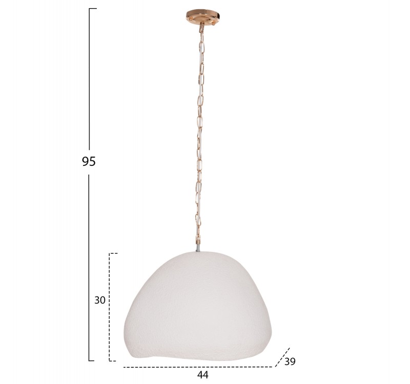 ΦΩΤΙΣΤΙΚΟ ΟΡΟΦΗΣ ΚΡΕΜΑΣΤΟ JAYLEN HM4703.02S FIBER CEMENT ΛΕΥΚΟ