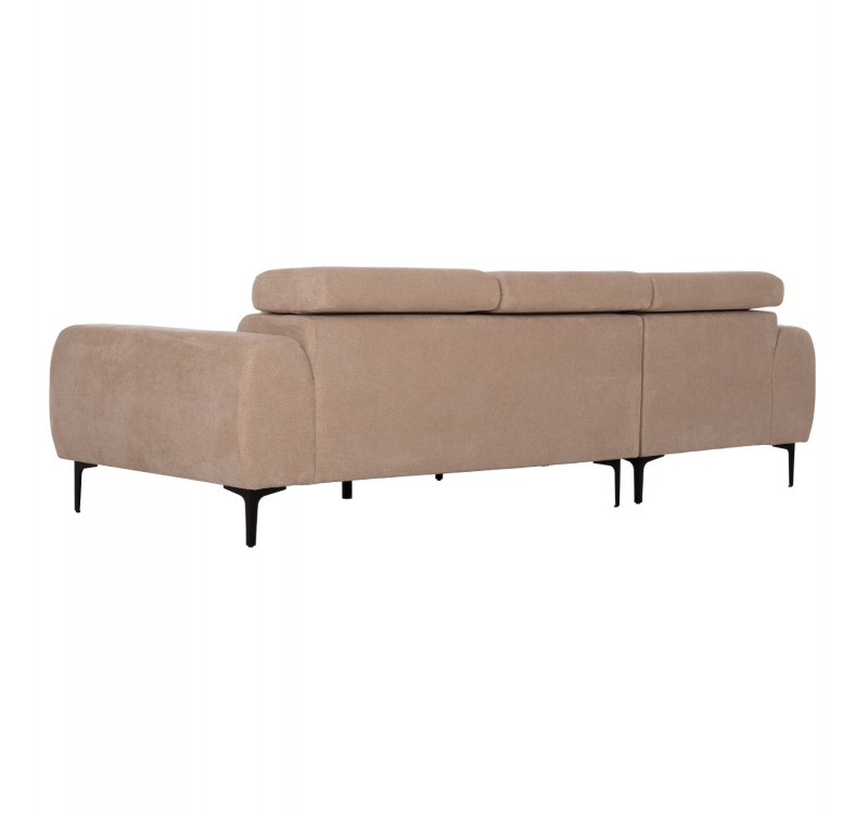 ΚΑΝΑΠΕΣ ΑΡΙΣΤΕΡΗ ΓΩΝΙΑ DIVYA HM3267.11L ΜΠΕΖ ΥΦΑΣΜΑ 260x100-174x104Υεκ.