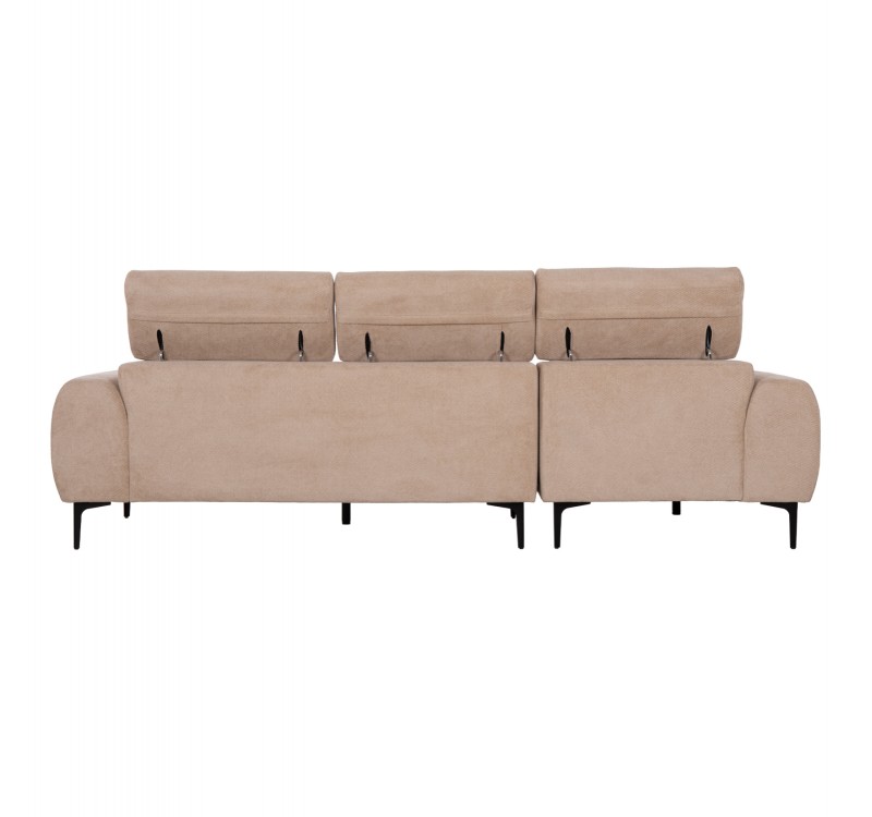 ΚΑΝΑΠΕΣ ΑΡΙΣΤΕΡΗ ΓΩΝΙΑ DIVYA HM3267.11L ΜΠΕΖ ΥΦΑΣΜΑ 260x100-174x104Υεκ.