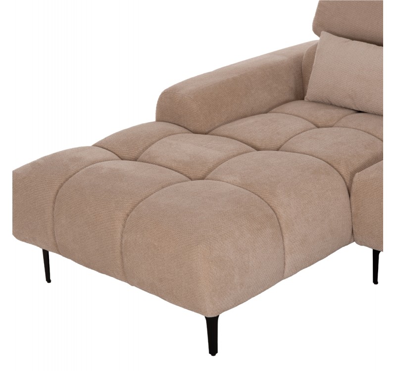ΚΑΝΑΠΕΣ ΑΡΙΣΤΕΡΗ ΓΩΝΙΑ DIVYA HM3267.11L ΜΠΕΖ ΥΦΑΣΜΑ 260x100-174x104Υεκ.