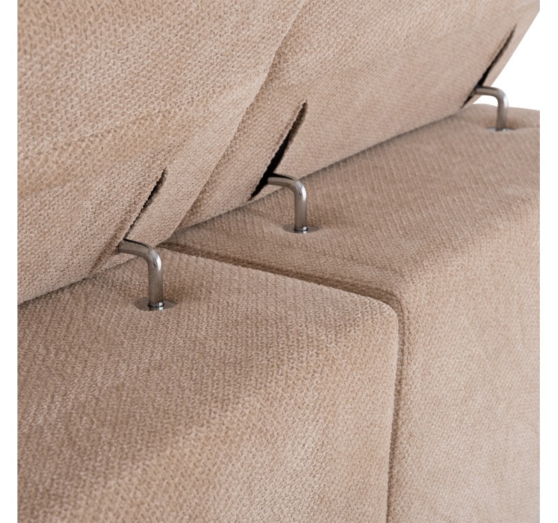 ΚΑΝΑΠΕΣ ΑΡΙΣΤΕΡΗ ΓΩΝΙΑ DIVYA HM3267.11L ΜΠΕΖ ΥΦΑΣΜΑ 260x100-174x104Υεκ.